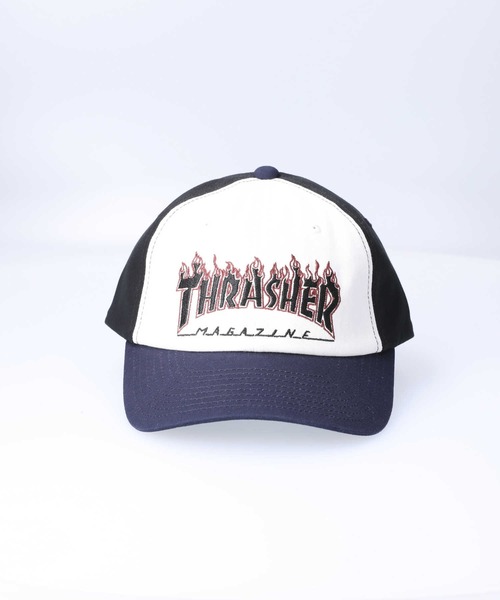 THRASHER（スラッシャー）の「【thrasher】ファイヤーロゴキャップ（キャップ・メンズ・ブラック/ブラック×ブルー/ブラック×グレー・フリー）」の13枚目の写真
