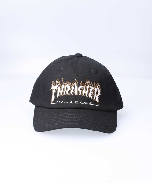 THRASHER（スラッシャー）の「【thrasher】ファイヤーロゴキャップ（キャップ・メンズ・ブラック/ブラック×ブルー/ブラック×グレー・フリー）」の5枚目の写真