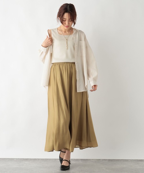 GLOBAL WORK（グローバルワーク）の「Beauteeラメタンク/987162（タンクトップ・レディース・アイボリー/ダークブルー/ブラウン/ブラック/ライトグレー/ブラック×シルバー/ネイビー・MEDIUM/LARGE）」の22枚目の写真