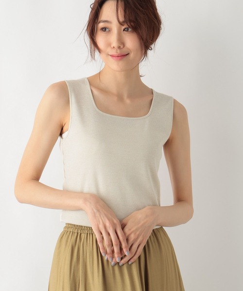 GLOBAL WORK（グローバルワーク）の「Beauteeラメタンク/987162（タンクトップ・レディース・アイボリー/ダークブルー/ブラウン/ブラック/ライトグレー/ブラック×シルバー/ネイビー・MEDIUM/LARGE）」の20枚目の写真