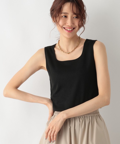 GLOBAL WORK（グローバルワーク）の「Beauteeラメタンク/987162（タンクトップ・レディース・アイボリー/ダークブルー/ブラウン/ブラック/ライトグレー/ブラック×シルバー/ネイビー・MEDIUM/LARGE）」の16枚目の写真