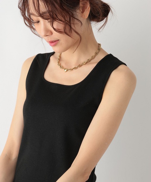 GLOBAL WORK（グローバルワーク）の「Beauteeラメタンク/987162（タンクトップ・レディース・アイボリー/ダークブルー/ブラウン/ブラック/ライトグレー/ブラック×シルバー/ネイビー・MEDIUM/LARGE）」の15枚目の写真