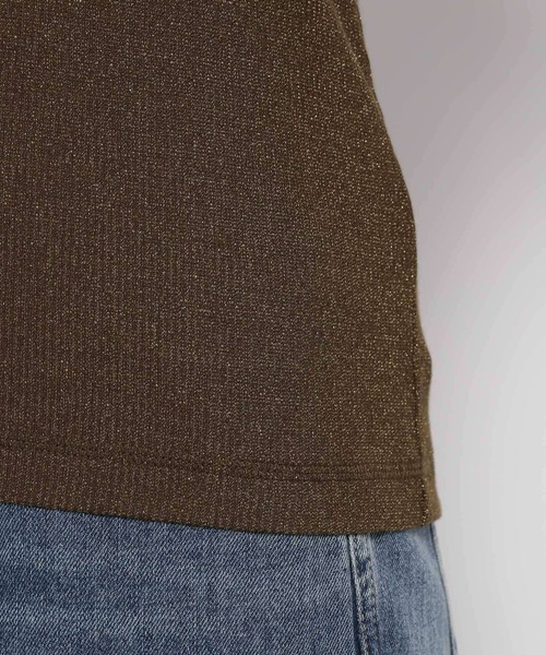 GLOBAL WORK（グローバルワーク）の「Beauteeラメタンク/987162（タンクトップ・レディース・アイボリー/ダークブルー/ブラウン/ブラック/ライトグレー/ブラック×シルバー/ネイビー・MEDIUM/LARGE）」の13枚目の写真