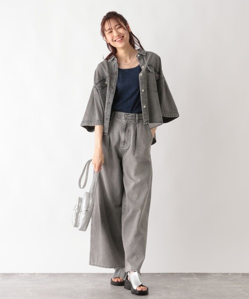 GLOBAL WORK（グローバルワーク）の「Beauteeラメタンク/987162（タンクトップ・レディース・アイボリー/ダークブルー/ブラウン/ブラック/ライトグレー/ブラック×シルバー/ネイビー・MEDIUM/LARGE）」の9枚目の写真