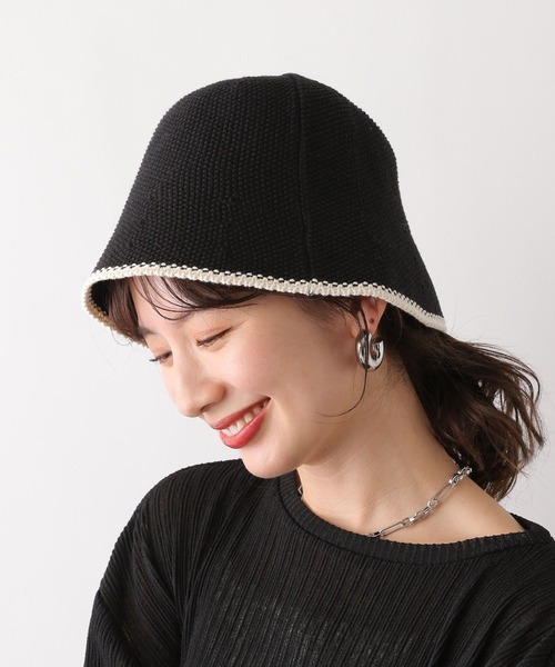 LEPSIM（レプシィム）の「サーモバケハ　993949（ハット・レディース・ブラック/アイボリー・ONE SIZE）」の2枚目の写真