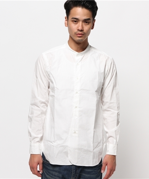 URBAN RESEARCH（アーバンリサーチ）の「UR JP MADEスヴィンバンドカラーシャツ（シャツ/ブラウス・メンズ・ホワイト・MEDIUM/SMALL/LARGE）」の2枚目の写真