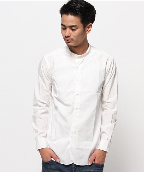 URBAN RESEARCH（アーバンリサーチ）の「UR JP MADEスヴィンバンドカラーシャツ（シャツ/ブラウス・メンズ・ホワイト・MEDIUM/SMALL/LARGE）」の4枚目の写真