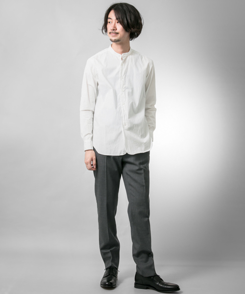 URBAN RESEARCH（アーバンリサーチ）の「UR JP MADEスヴィンバンドカラーシャツ（シャツ/ブラウス・メンズ・ホワイト・MEDIUM/SMALL/LARGE）」の5枚目の写真