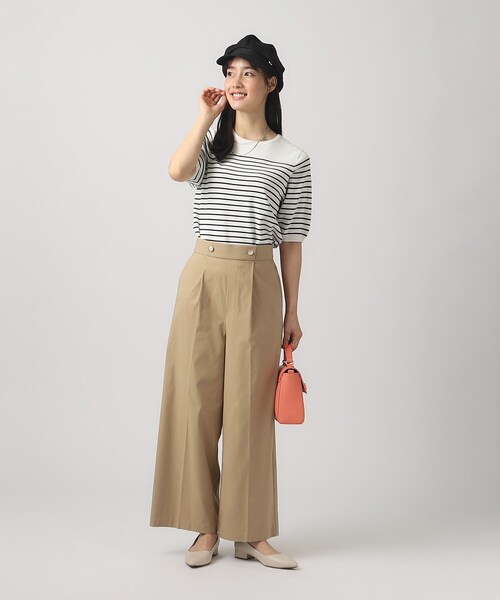 DRESKIP（ドレスキップ）の「◆【M-LL/無理せずキレイ/洗える】モッツァレラストレッチ ワイドパンツ（その他パンツ・レディース・ブルー/ブラック/ベージュ・02/03/04）」の6枚目の写真