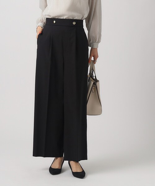 DRESKIP（ドレスキップ）の「◆【M-LL/無理せずキレイ/洗える】モッツァレラストレッチ ワイドパンツ（その他パンツ・レディース・ブルー/ブラック/ベージュ・02/03/04）」の8枚目の写真