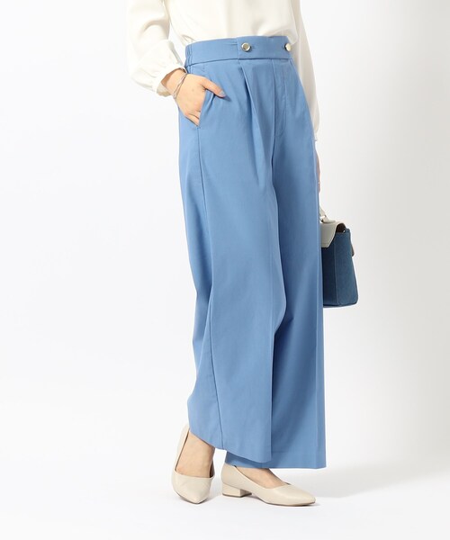 DRESKIP（ドレスキップ）の「◆【M-LL/無理せずキレイ/洗える】モッツァレラストレッチ ワイドパンツ（その他パンツ・レディース・ブルー/ブラック/ベージュ・02/03/04）」の12枚目の写真