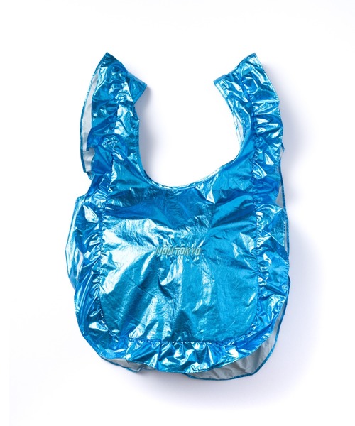 NON TOKYO（ノントーキョー）の「NON TOKYO/ノントーキョー/フリルエコバッグ(L)（ハンドバッグ・レディース・シルバー/ブルー/レッド・FREE）」の2枚目の写真