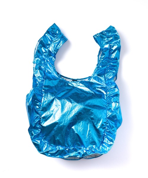 NON TOKYO（ノントーキョー）の「NON TOKYO/ノントーキョー/フリルエコバッグ(L)（ハンドバッグ・レディース・シルバー/ブルー/レッド・FREE）」の5枚目の写真