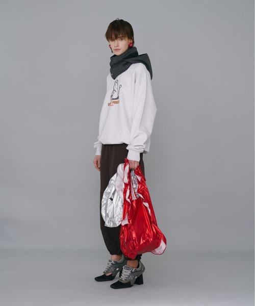 NON TOKYO（ノントーキョー）の「NON TOKYO/ノントーキョー/フリルエコバッグ(L)（ハンドバッグ・レディース・シルバー/ブルー/レッド・FREE）」の6枚目の写真