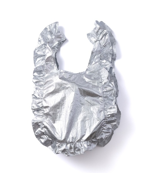 NON TOKYO（ノントーキョー）の「NON TOKYO/ノントーキョー/フリルエコバッグ(L)（ハンドバッグ・レディース・シルバー/ブルー/レッド・FREE）」の10枚目の写真