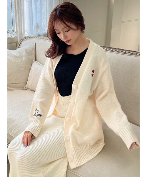 RESEXXY（リゼクシー）の「クロップドニットタンク（タンクトップ・レディース・ホワイト/ブラック/その他1・FREE）」の6枚目の写真