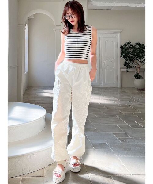 RESEXXY（リゼクシー）の「クロップドニットタンク（タンクトップ・レディース・ホワイト/ブラック/その他1・FREE）」の15枚目の写真