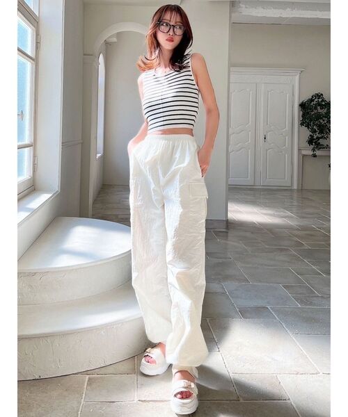 RESEXXY（リゼクシー）の「クロップドニットタンク（タンクトップ・レディース・ホワイト/ブラック/その他1・FREE）」の16枚目の写真