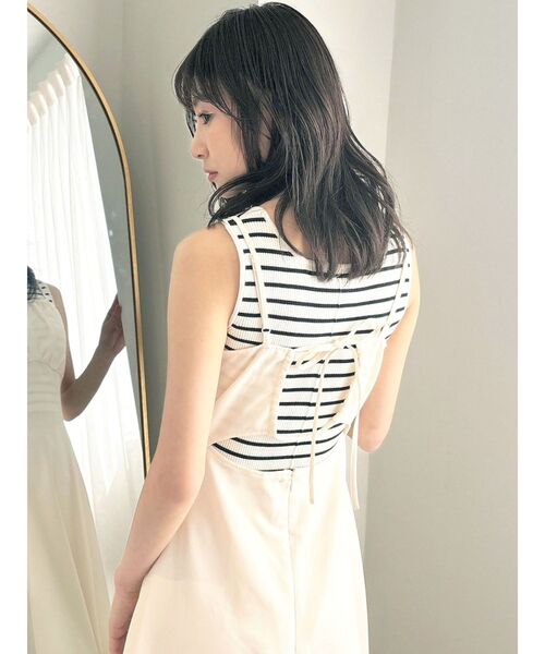 RESEXXY（リゼクシー）の「クロップドニットタンク（タンクトップ・レディース・ホワイト/ブラック/その他1・FREE）」の17枚目の写真