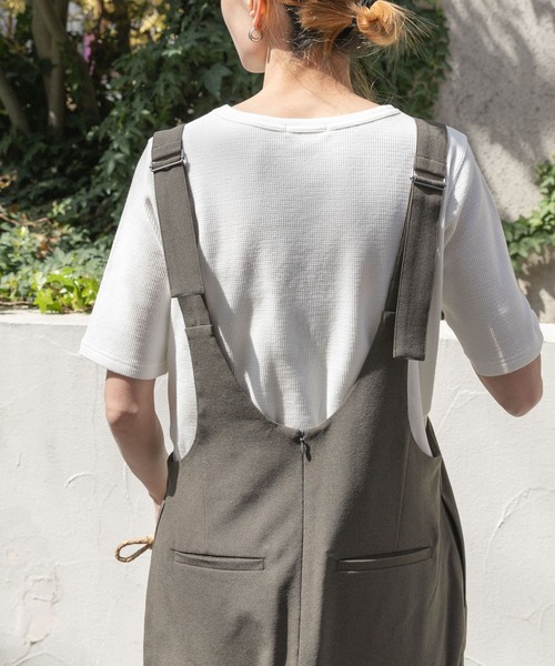 FORK&SPOON（フォークアンドスプーン）の「FORK&SPOON　ワッフルジャガードTシャツ（Tシャツ/カットソー・レディース・ブラウン系その他/ブラック/ブラック系その他/オフホワイト・1）」の7枚目の写真