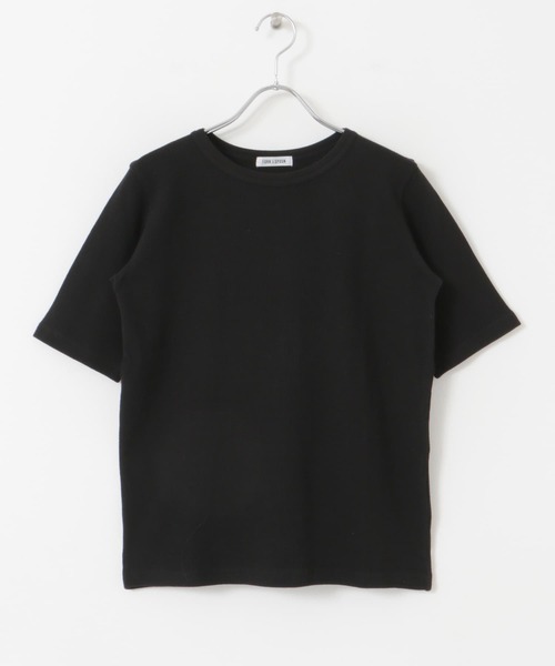 KODAK★シナリワッフルウォッシングフードＴシャツ♪ forksy.】ワッフルハーフジップセーラーカラーロングTシャツ
