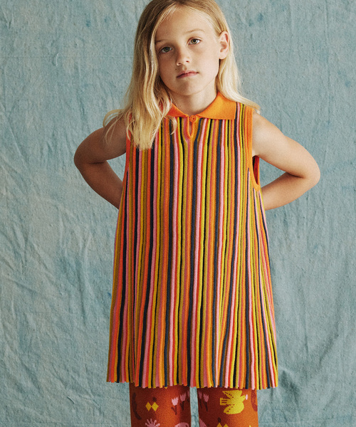 Misha & Puff Accordion Dress ワンピース Misha&Puff/ミーシャアンドパフ】 Candy Stripe Accordion Dress(4-6y