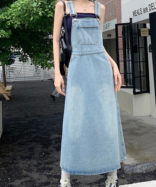 aimoha（アイモハ）の「デニムスカートオーバーオール（サロペット/オーバーオール・レディース・ブルー・LARGE/MEDIUM/SMALL）」の13枚目の写真