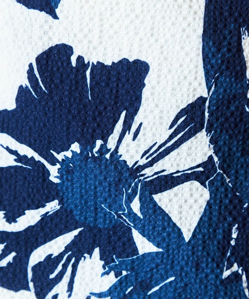 HIDEAWAYS NICOLE（ハイダウェイニコル）の「マイクロサッカープリントシャツ（シャツ/ブラウス・メンズ・ネイビー×ホワイト/ホワイト×ネイビー/ホワイト系/ホワイト×ブラック・MEDIUM/X-LARGE/LARGE）」の13枚目の写真