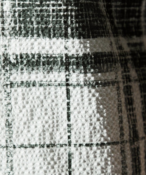 HIDEAWAYS NICOLE（ハイダウェイニコル）の「マイクロサッカープリントシャツ（シャツ/ブラウス・メンズ・ネイビー×ホワイト/ホワイト×ネイビー/ホワイト系/ホワイト×ブラック・MEDIUM/X-LARGE/LARGE）」の6枚目の写真