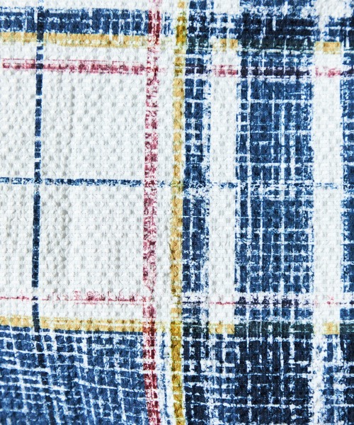 HIDEAWAYS NICOLE（ハイダウェイニコル）の「マイクロサッカープリントシャツ（シャツ/ブラウス・メンズ・ネイビー×ホワイト/ホワイト×ネイビー/ホワイト系/ホワイト×ブラック・MEDIUM/X-LARGE/LARGE）」の7枚目の写真