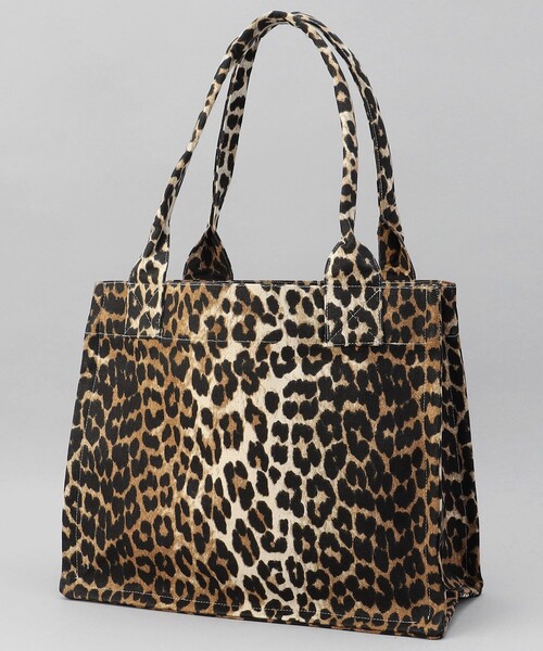 GANNI 大きなロゴキャンバストートバッグ