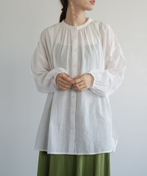 【refinedworks】さらりとした質感が心地良いチュニックシャツ