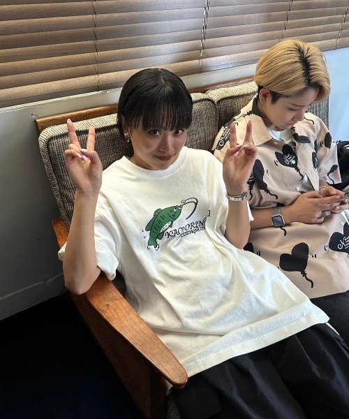 kaoyorinakami(カオヨリナカミ)の「fishing tee / フィッシングTシャツ(Tシャツ/カットソー・メンズ・ホワイト/ブラック・X-SMALL/SMALL/MEDIUM/LARGE/X-LARGE)」の17枚目の写真