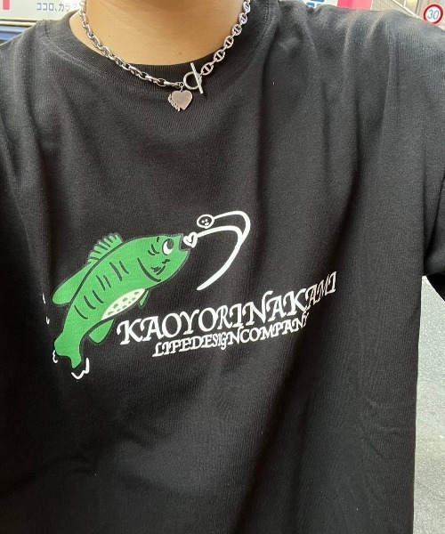 kaoyorinakami(カオヨリナカミ)の「fishing tee / フィッシングTシャツ(Tシャツ/カットソー・メンズ・ホワイト/ブラック・X-SMALL/SMALL/MEDIUM/LARGE/X-LARGE)」の16枚目の写真