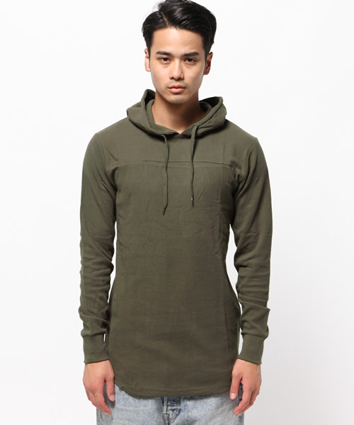 WEGO(ウィゴー)の「WEGO/ワッフルロングパーカー(パーカー・メンズ・カーキ/ホワイト/ブラック/レッド・MEDIUM/LARGE)」の8枚目の写真