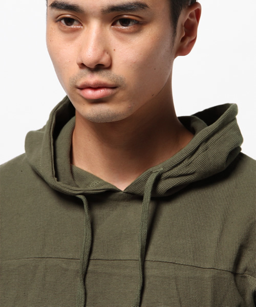 WEGO(ウィゴー)の「WEGO/ワッフルロングパーカー(パーカー・メンズ・カーキ/ホワイト/ブラック/レッド・MEDIUM/LARGE)」の11枚目の写真