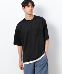 フェイクレイヤード クルーネックTシャツ