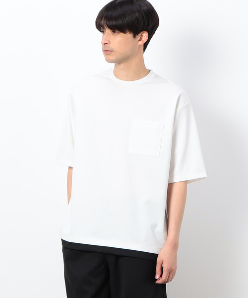 COMME CA ISM(コムサイズム)の「フェイクレイヤード クルーネックTシャツ(Tシャツ/カットソー・メンズ・ミント/グリーン/ブルー/ブラック/ライトグレー/ホワイト・XL/L/M)」の7枚目の写真