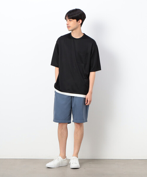 COMME CA ISM(コムサイズム)の「フェイクレイヤード クルーネックTシャツ(Tシャツ/カットソー・メンズ・ミント/グリーン/ブルー/ブラック/ライトグレー/ホワイト・XL/L/M)」の10枚目の写真