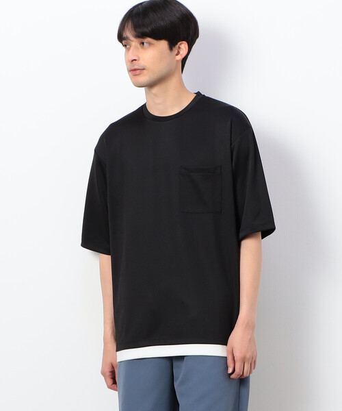 COMME CA ISM(コムサイズム)の「フェイクレイヤード クルーネックTシャツ(Tシャツ/カットソー・メンズ・ミント/グリーン/ブルー/ブラック/ライトグレー/ホワイト・XL/L/M)」の11枚目の写真