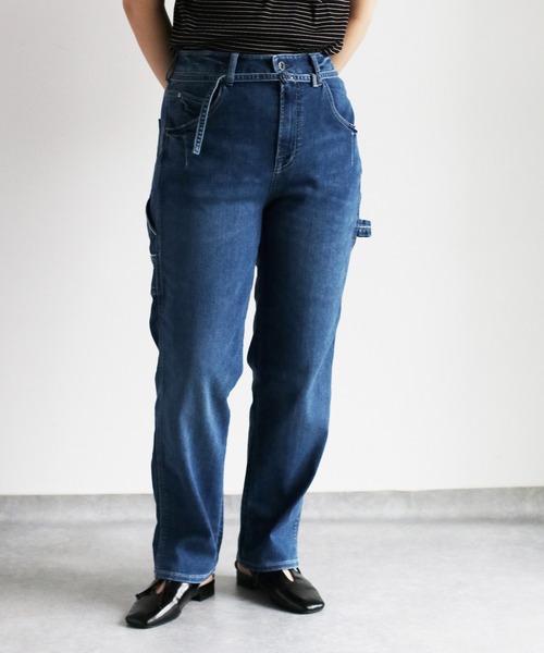cepo（セポ）の「接触冷感・UVカット　ICEデニム ワークアンクルパンツ ＜セットアップ可能＞（デニムパンツ・レディース・グレー/ブルー系2/ブルー系3・S/M/L）」の5枚目の写真