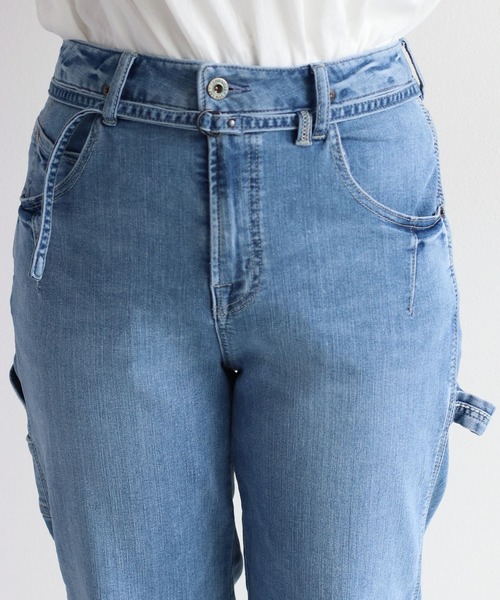 cepo（セポ）の「接触冷感・UVカット　ICEデニム ワークアンクルパンツ ＜セットアップ可能＞（デニムパンツ・レディース・グレー/ブルー系2/ブルー系3・S/M/L）」の15枚目の写真