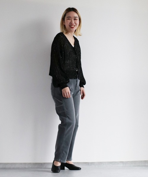 cepo（セポ）の「接触冷感・UVカット　ICEデニム ワークアンクルパンツ ＜セットアップ可能＞（デニムパンツ・レディース・グレー/ブルー系2/ブルー系3・S/M/L）」の21枚目の写真