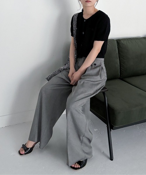 EPIMI E'PIMMY（エピミエピミー）の「【ハンドウォッシャブル】ポケット付きコンパクトカーディガン（カーディガン/ボレロ・レディース・アイボリー/ブラック/レッド/イエロー/ブルー・MEDIUM）」の21枚目の写真