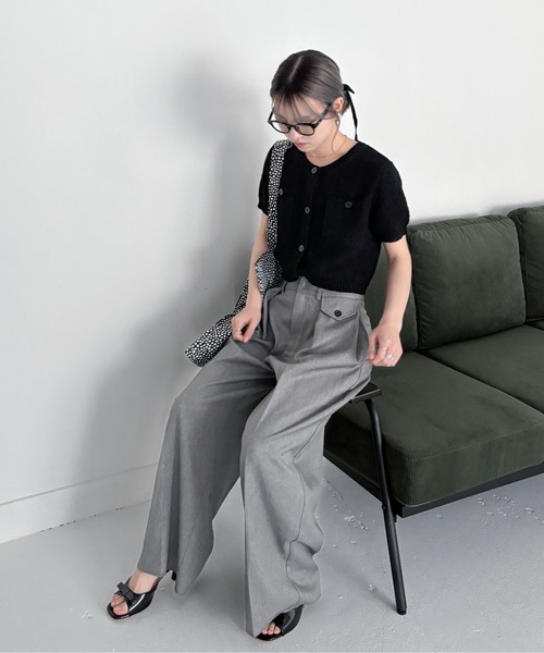 EPIMI E'PIMMY（エピミエピミー）の「【ハンドウォッシャブル】ポケット付きコンパクトカーディガン（カーディガン/ボレロ・レディース・アイボリー/ブラック/レッド/イエロー/ブルー・MEDIUM）」の22枚目の写真