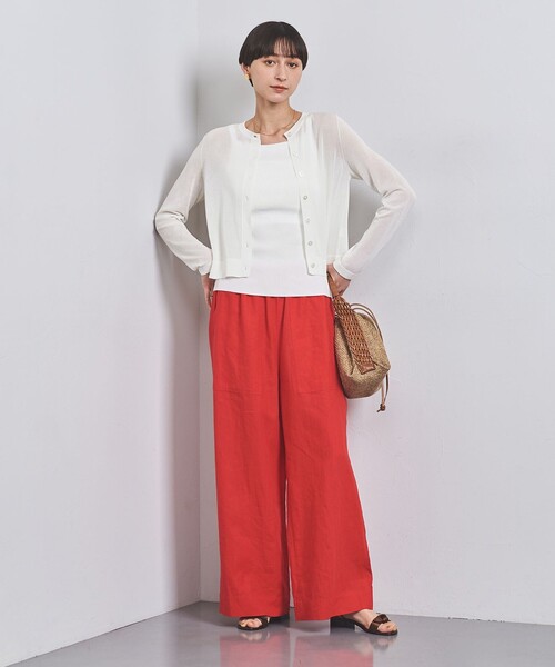 ほぼ新品！【UNITED ARROWS】シアークルーネックカーディガン UNITED ARROWS（ユナイテッドアローズ）の「シアー クルーネック