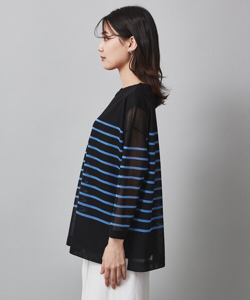 UNTITLED（アンタイトル）の「◆【透け感/セットアイテム】シアーストレッチニット×フレンチスリーブインナー（その他トップス・レディース・ブラック系2/モスグリーン/ブラウン系その他/ライトグレー系2・04/02/00/48/44）」の5枚目の写真