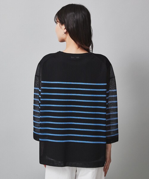 UNTITLED（アンタイトル）の「◆【透け感/セットアイテム】シアーストレッチニット×フレンチスリーブインナー（その他トップス・レディース・ブラック系2/モスグリーン/ブラウン系その他/ライトグレー系2・04/02/00/48/44）」の6枚目の写真