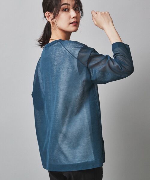 UNTITLED（アンタイトル）の「◆【透け感/セットアイテム】シアーストレッチニット×フレンチスリーブインナー（その他トップス・レディース・ブラック系2/モスグリーン/ブラウン系その他/ライトグレー系2・04/02/00/48/44）」の22枚目の写真