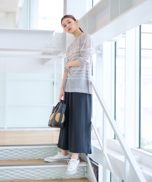 【専用】✨PLEATS PLEASE フレンチスリーブ トップス バイカラー L フレンチスリーブカットソートップス[C2748] - レディース